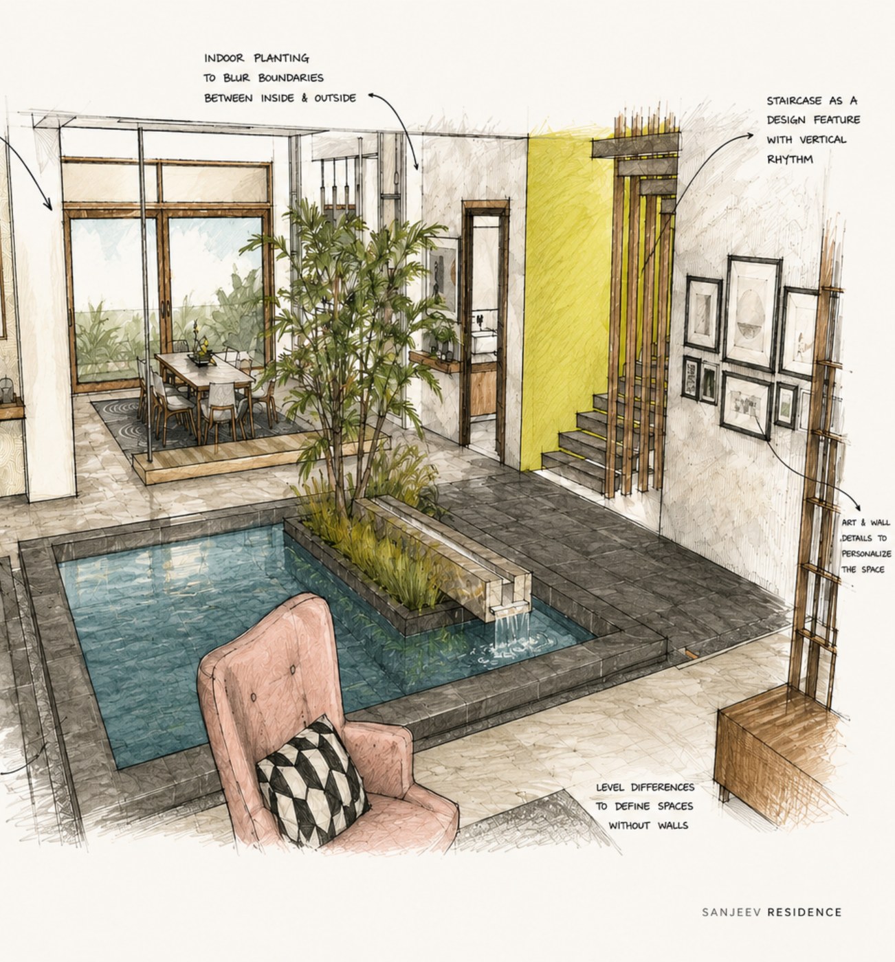 Courtyard concept from portfolio